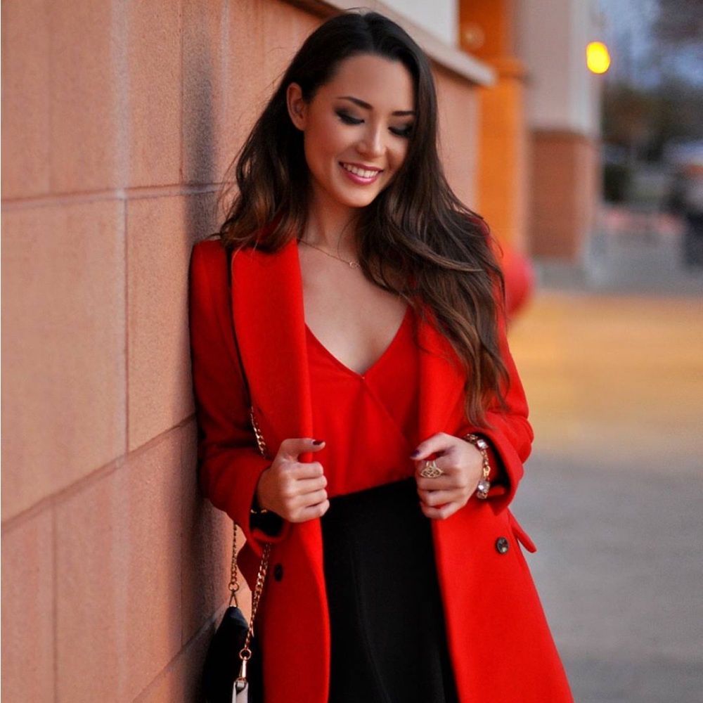 Bebe Red Blouse - image 1